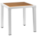 Стол Tilia Antares 80x80 см столешница ироко, ножки пластиковые белая слоновая кость в интернет-магазине "Мебли Даром"