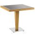 Стол Tilia Antares 80x80 см столешница из стекла, база хромированная цвет дерево в интернет-магазине "Мебли Даром"