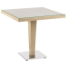 Стол Tilia Antares 80x80 см столешница из стекла, база хромированная цвет кофе в интернет-магазине "Мебли Даром"