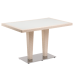 Стол Tilia Antares 80x120 см столешница из стекла, база хромированная кремовый в интернет-магазине "Мебли Даром"