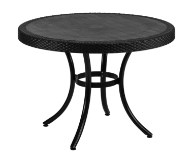 Стол Tilia Osaka d110 см ножки алюминиевые черный