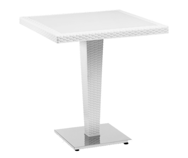 Стол Tilia Antares 70x70 см база хромированная белая слоновая кость