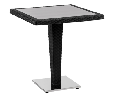 Стол Tilia Antares 70x70 см база хромированная черный