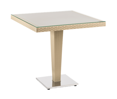 Стол Tilia Antares 80x80 см столешница из стекла, база хромированная цвет кофе