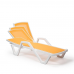 Шезлонг з підлокітниками Tilia Mare біла слонова кістка - жовтий в інтернет магазині "Меблі Даром"