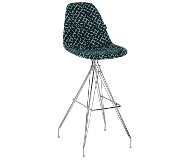 Стілець барний Tilia Eos-X сидіння з тканиною, ніжки металеві хромовані ARTCLASS 808