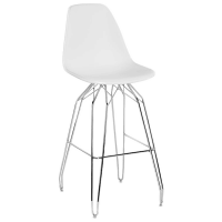 Стілець барний Tilia Eos-M ніжки металеві хромовані біла слонова кістка - біла слонова кістка