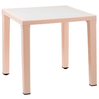 Стол Tilia Antares 80x80 см ножки пластиковые кремовый