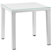 Стол Tilia Antares 80x80 см ножки пластиковые белая слоновая кость