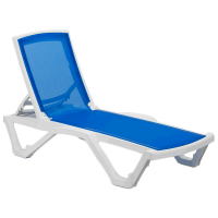 Шезлонг Tilia Mare біла слонова кістка - блакитний