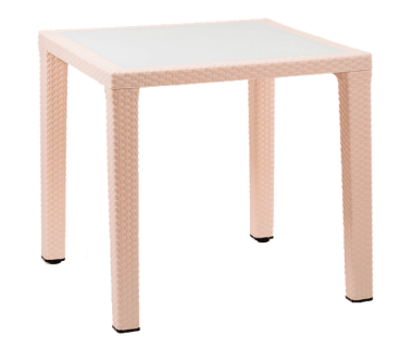Стол Tilia Antares 80x80 см ножки пластиковые кремовый
