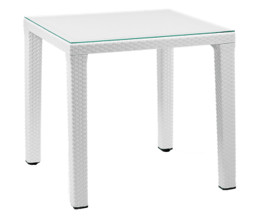 Стол Tilia Antares 80x80 см ножки пластиковые белая слоновая кость