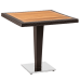 Стол Tilia Antares 80x80 см столешница ироко, база хромированная венге в интернет-магазине "Мебли Даром"
