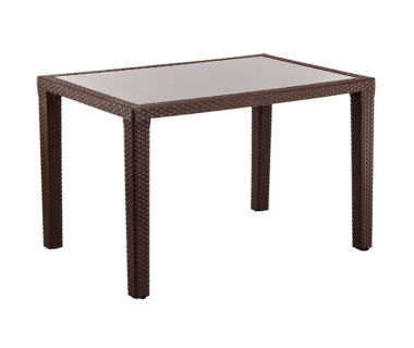Стол Tilia Antares 80x120 см столешница из стекла, ножки пластиковые венге
