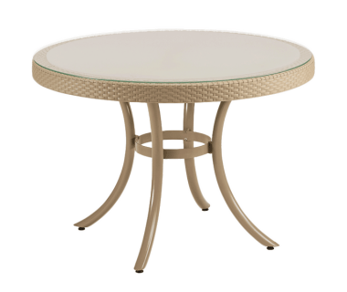 Стол Tilia Osaka d110 см столешница из стекла, ножки алюминиевые цвет кофе