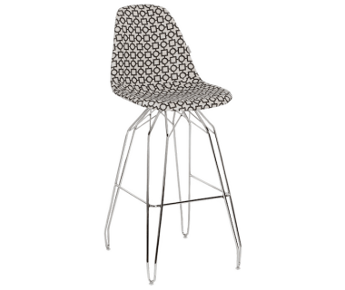 Стул барный Tilia Eos-M сиденье с тканью, ножки металлические хромированные ARTCLASS 802