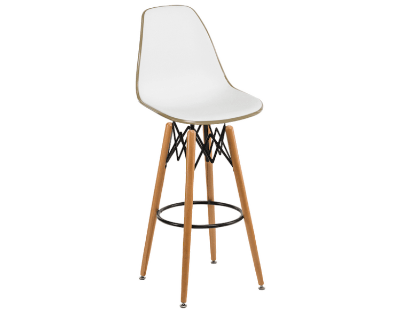 Стул барный Tilia Eos-V ножки буковые кофейный - белая слоновая кость в интернет-магазине "Мебли Даром"