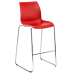 Стул барный Tilia Laser ножки хромированные красный в интернет-магазине "Мебли Даром"