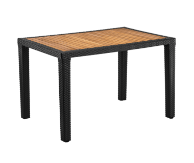Стол Tilia Antares 80x120 см столешница ироко, ножки пластиковые черный