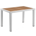 Стол Tilia Antares 80x120 см столешница ироко, ножки пластиковые белая слоновая кость в интернет-магазине "Мебли Даром"
