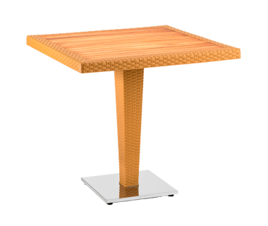 Стол Tilia Antares 80x80 см столешница ироко, база хромированная цвет дерево