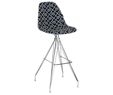 Стілець барний Tilia Eos-X сидіння з тканиною, ніжки металеві хромовані ARTCLASS 805