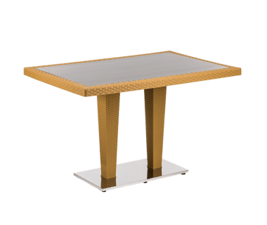 Стол Tilia Antares 80x120 см столешница из стекла, база хромированная цвет дерево Стол Tilia Antares 80x120 см столешница из стекла, база хромированная цвет дерево