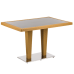 Стол Tilia Antares 80x120 см столешница из стекла, база хромированная цвет дерево в интернет-магазине "Мебли Даром"
