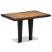Стол Tilia Antares 80x120 см столешница ироко, база хромированная черный в интернет-магазине "Мебли Даром"
