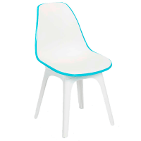 Стул Tilia Eos белая слоновая кость - бирюзовый