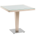 Стол Tilia Antares 80x80 см столешница из стекла, база хромированная кремовый в интернет-магазине "Мебли Даром"