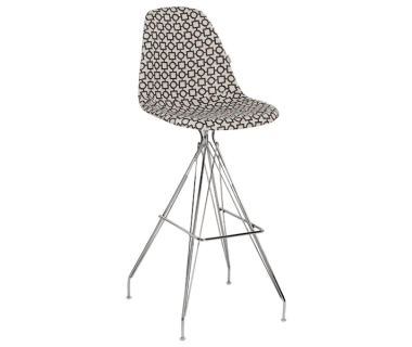 Стілець барний Tilia Eos-X сидіння з тканиною, ніжки металеві хромовані ARTCLASS 802