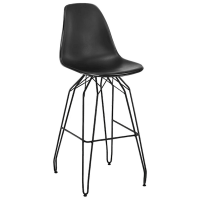 Стілець барний Tilia Eos-M ніжки металеві фарбовані чорний - чорний