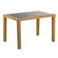 Стол Tilia Antares 80x120 см верх столешницы из стекла, ножки пластиковые кофейный