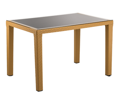 Стол Tilia Antares 80x120 см верх столешницы из стекла, ножки пластиковые кофейный