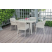 Стол Tilia Osaka d110 см столешница из стекла, ножки пластиковые черный в интернет-магазине "Мебли Даром"