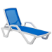 Шезлонг з підлокітниками Tilia Mare біла слонова кістка - блакитний в інтернет магазині "Меблі Даром"