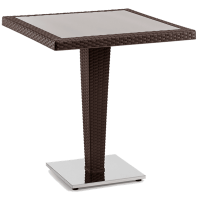 Стол Tilia Antares 70x70 см база хромированная венге
