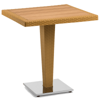 Стол Tilia Antares 70x70 см столешница ироко, база хромированная цвет дерево