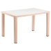 Стол Tilia Antares 80x120 см столешница из стекла, ножки пластиковые кремовый в интернет-магазине "Мебли Даром"