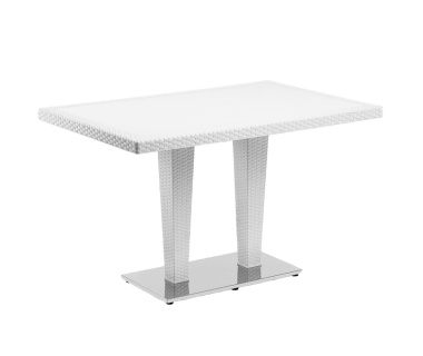 Стол Tilia Antares 80x120 см столешница из стекла, база хромированная белая слоновая кость Стол Tilia Antares 80x120 см столешница из стекла, база хромированная белая слоновая кость