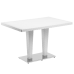 Стол Tilia Antares 80x120 см столешница из стекла, база хромированная белая слоновая кость в интернет-магазине "Мебли Даром"
