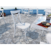 Стол Tilia Antares 80x120 см столешница из стекла, база хромированная белая слоновая кость в интернет-магазине "Мебли Даром"
