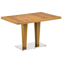 Стол Tilia Antares 80x120 см столешница ироко, база хромированная цвет дерево