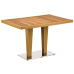 Стол Tilia Antares 80x120 см столешница ироко, база хромированная цвет дерево в интернет-магазине "Мебли Даром"