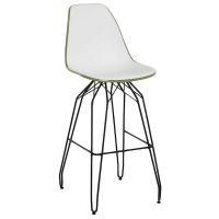 Стілець барний Tilia Eos-M ніжки металеві фарбовані хакі - біла слонова кістка