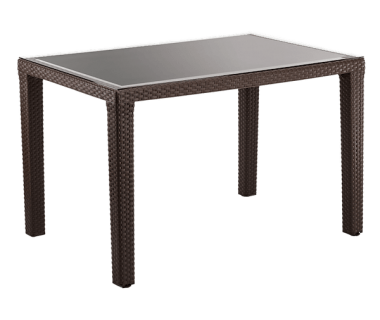 Стол Tilia Antares 80x120 см верх столешницы из стекла, ножки пластиковые венге