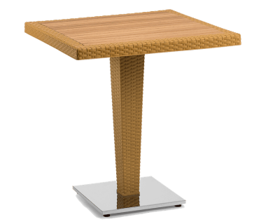 Стол Tilia Antares 70x70 см столешница ироко, база хромированная цвет дерево