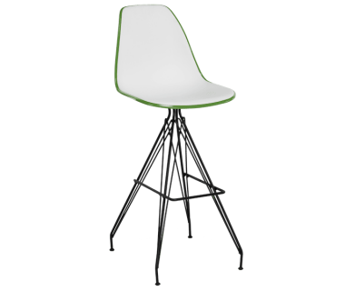 Стул барный Tilia Eos-X ножки металлические крашеные хаки - белая слоновая кость