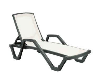 Шезлонг з підлокітниками Tilia Mare зелений - бежевий